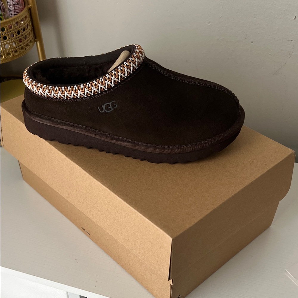 SOLD❌UGG Kids Tasman II Dark Brown Slip-Ons